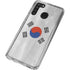 South Korean Flag Distressed Galaxy A21 Clear Case